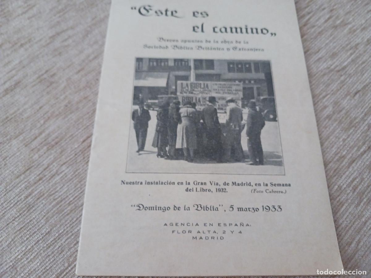 Collezionismo: revista evangelica, domingo de la biblia, 1933