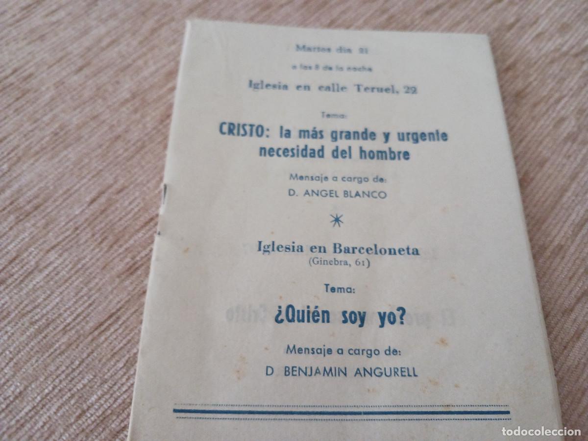 Coleccionismo: revista evangelica, especial semana de evangelizacion, juventud para cristo, barcelona 1958