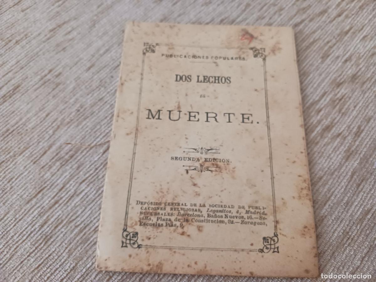 Coleccionismo: dos lechos de muerte, publicacion religiosa - Foto 1