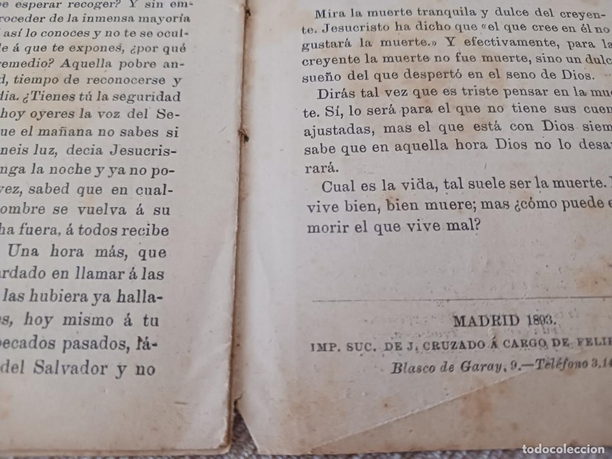 Coleccionismo: dos lechos de muerte, publicacion religiosa - Foto 3