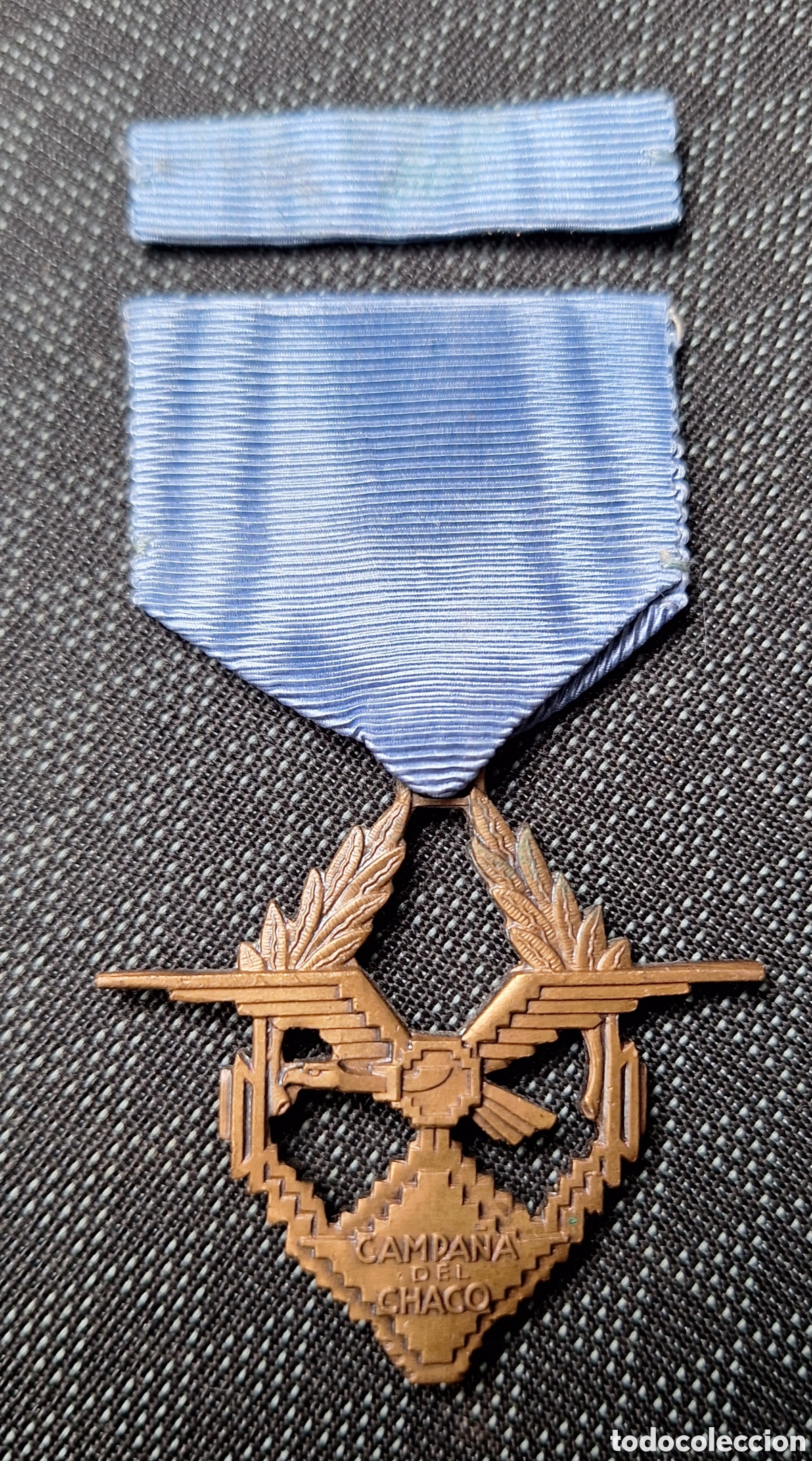 Coleccionismo: CHACO WAR BOLIVIAN CONDECORATION 1932 - 1935 COMPLETE WITH RIBBON EXCELLENT CONDITION WESTERN UNION