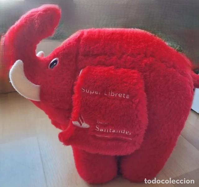 Coleccionismo: HUCHA ELEFANTE DE PELUCHE-BANCO SANTANDER-A&Ntilde;OS 90
