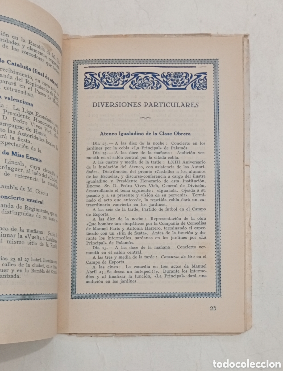 Coleccionismo: Programa fiesta mayor Ciudad de Igualada 1926 - Foto 2