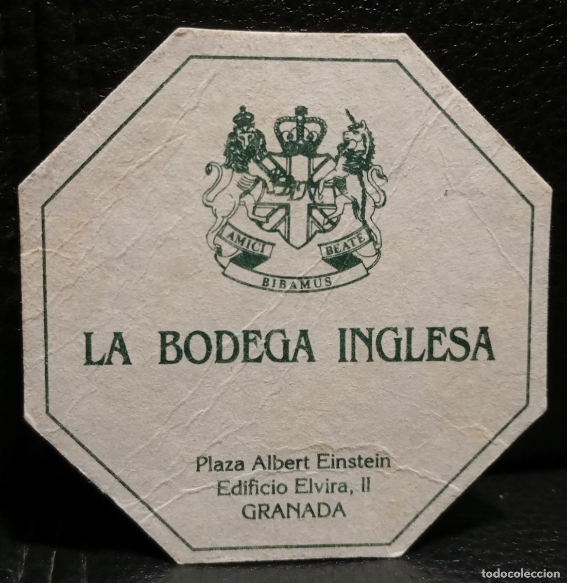 Coleccionismo: LA BODEGA INGLESA - POSAVASOS - GRANADA - CERVEZA - REFRESCOS - SIDRA - BITTER