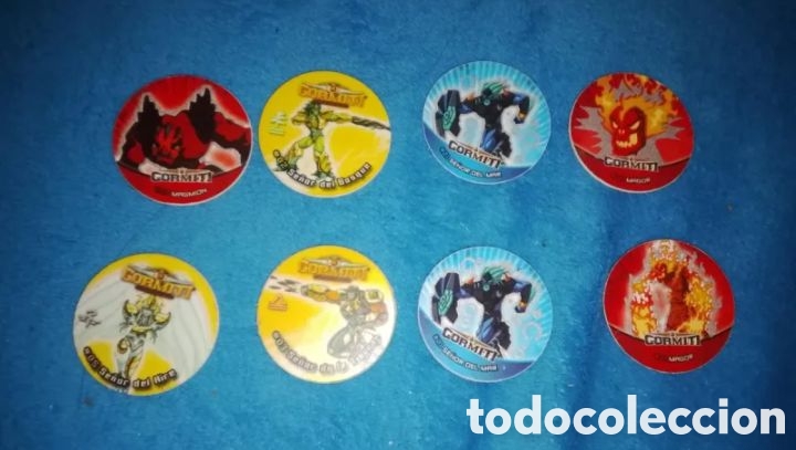 Coleccionismo: Lote de 8 tazos Gormiti originales - Discos coleccionables - Giochi Preziosi