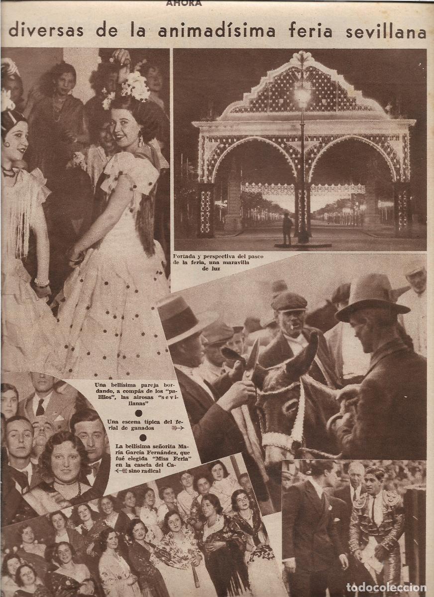 Coleccionismo: A&Ntilde;O 1933 RECORTE PRENSA FERIA DE SEVILLA FLAMENCO SEVILLANAS CASETAS TORERO BIENVENIDA MISS FERIA