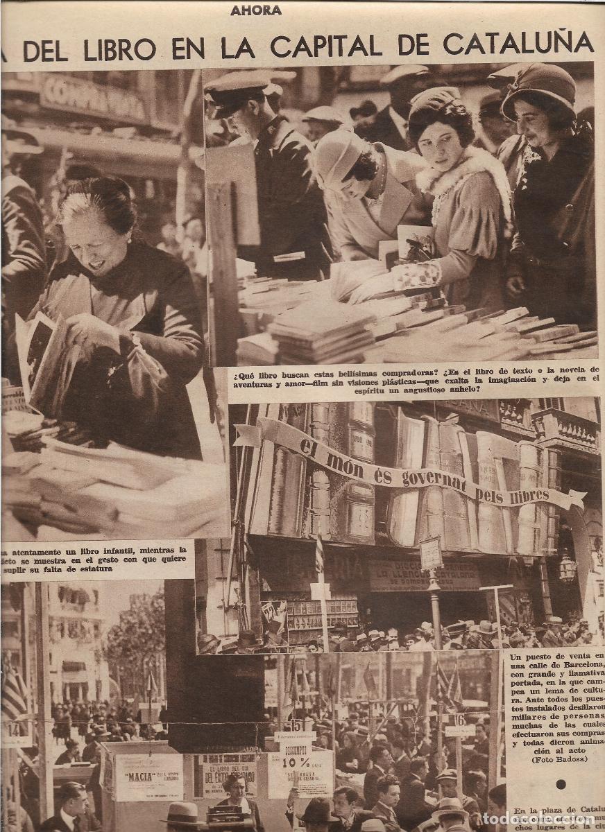 Coleccionismo: A&Ntilde;O 1933 RECORTE PRENSA BARCELONA DIA DEL LIBRO LEMA EL MON ES GOVERNAT PELS LLIBRES