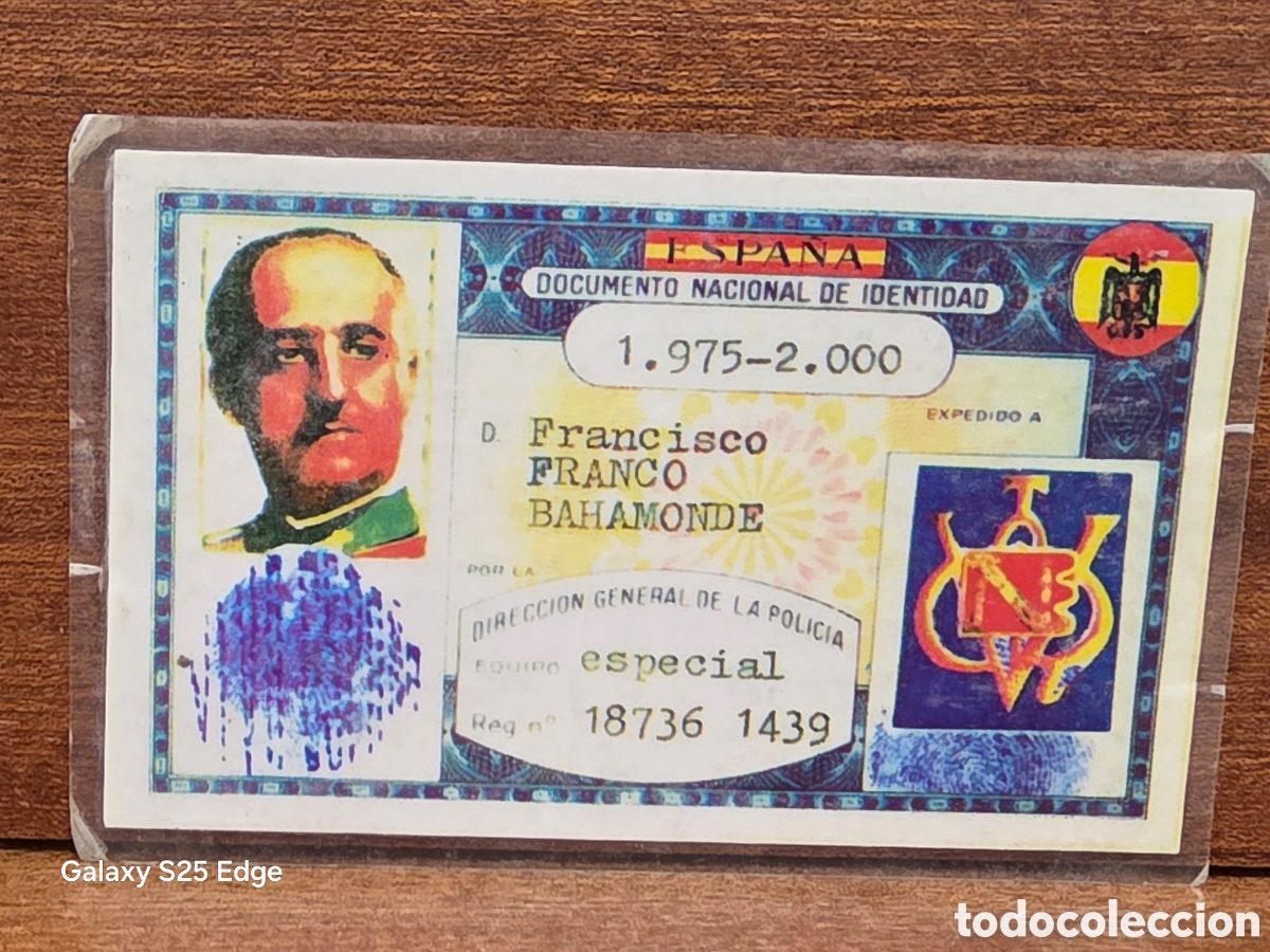 Coleccionismo: FACSIMIL DE D.N.I ESPECIAL PARA COLECCIONISTAS&rdquo;&rdquo;...11 X 7 CM...
