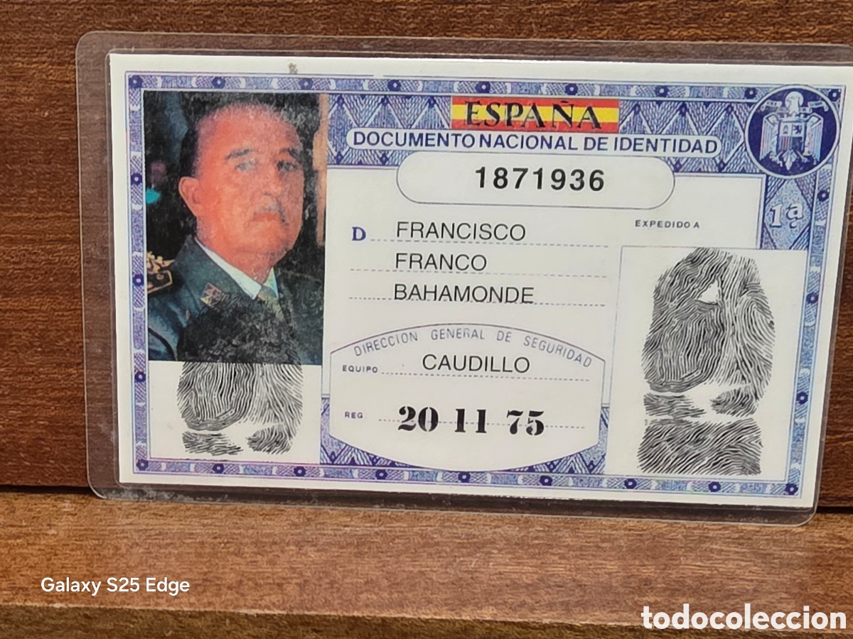 Coleccionismo: &rdquo;&rdquo;FACSIMIL DE D.N.I ESPECIAL PARA COLECCIONISTAS&rdquo;&rdquo;...11 X 7 CM...