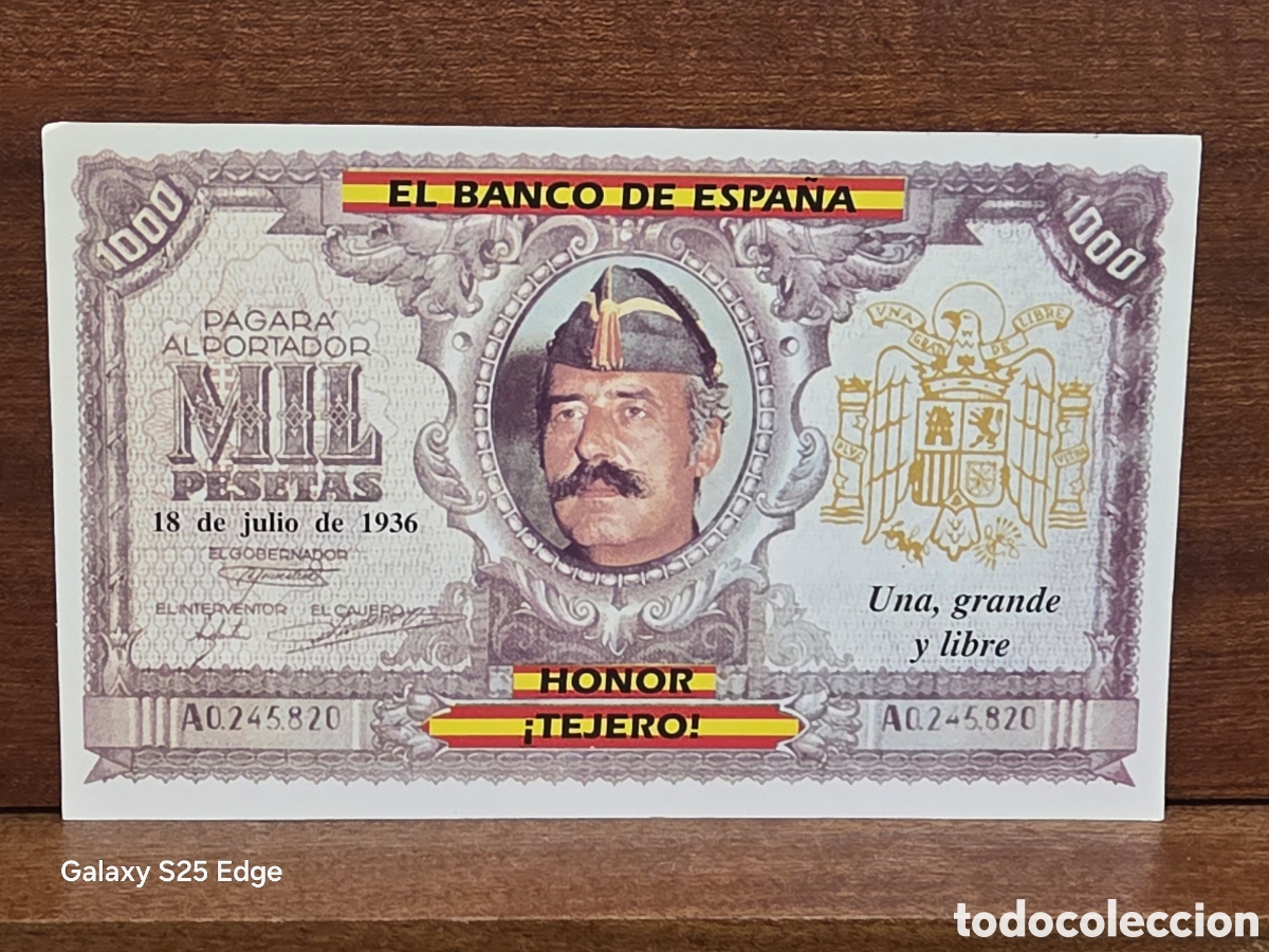 Coleccionismo: ESPECIAL PARA COLECCIONISTAS...&rdquo;&rdquo;HONOR &iexcl;&iexcl;TEJERO!!&rdquo;&rdquo;...16 X 10 CM..