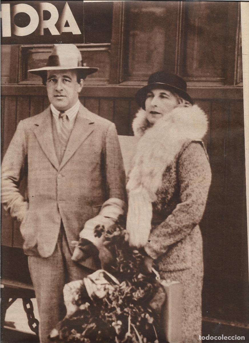 Coleccionismo: A&Ntilde;O 1933 RECORTE PRENSA LLEGADA A MADRID ESCRITOR EMIL LUDWIG Y SU ESPOSA