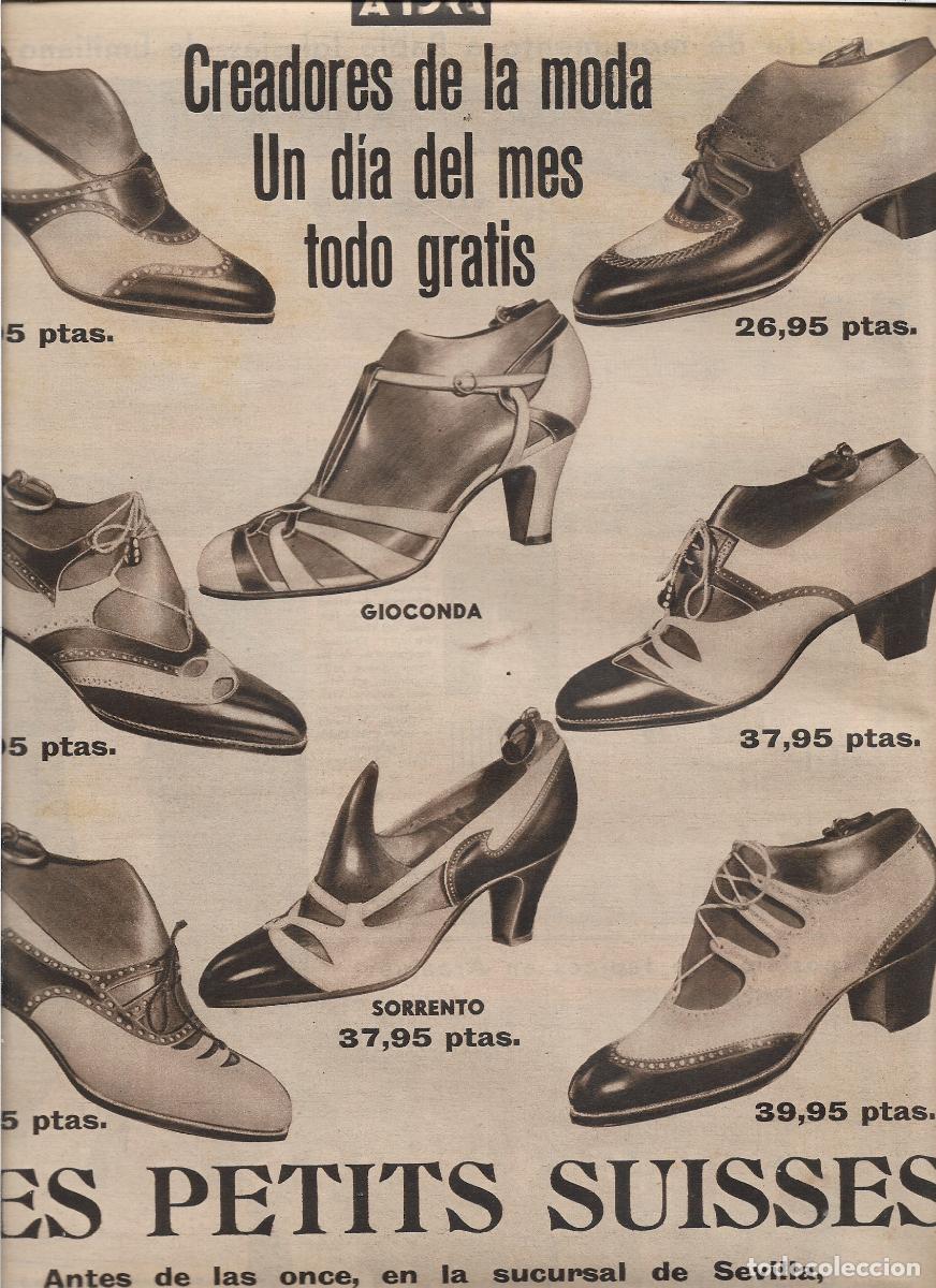 Coleccionismo: A&Ntilde;O 1933 RECORTE PRENSA PUBLICIDAD MODA CALZADO LES PETITS SUISSES ZAPATOS SORRENTO GIOCONDA