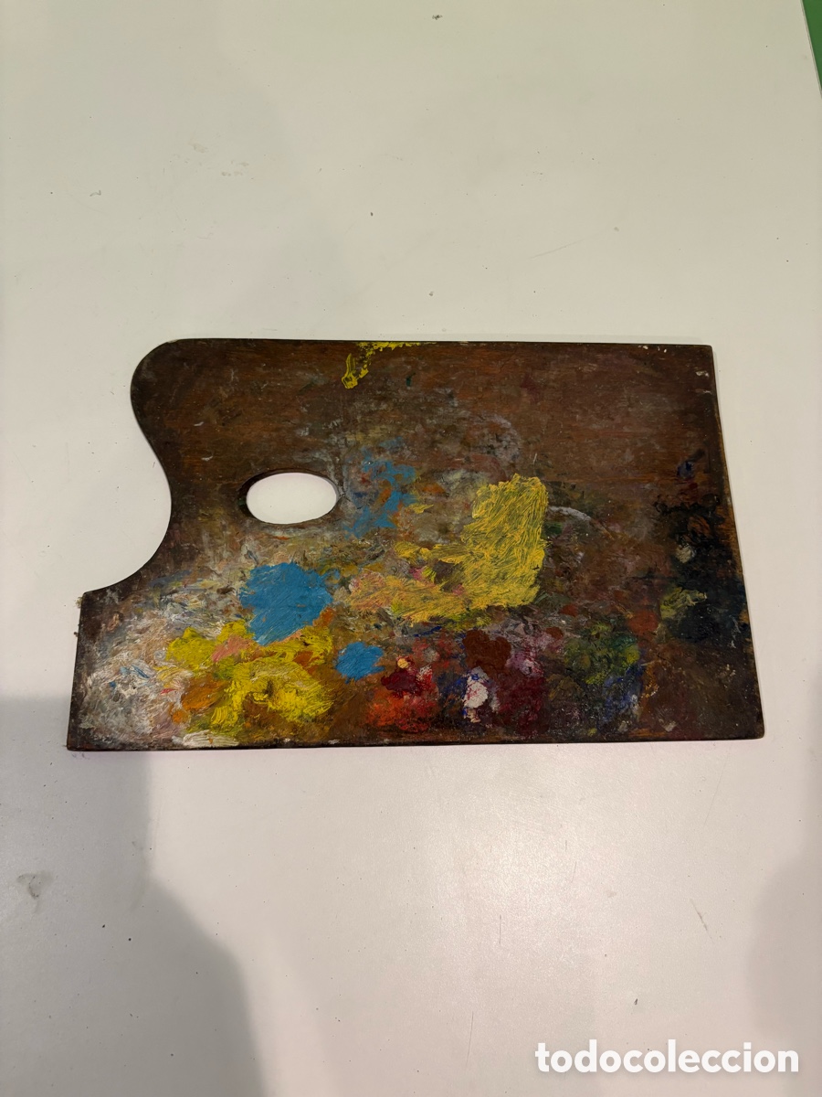 Collectionnisme: Paleta original del pintor Arturo Mart&iacute;nez Cabezas (1899)