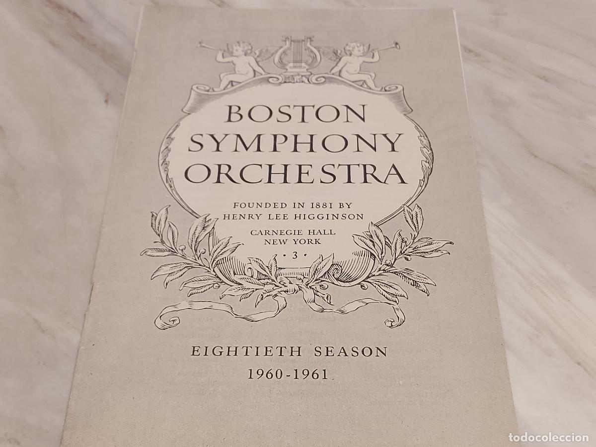 Coleccionismo: 1961 | BOSTON SYMPHONY ORCHESTRA | CARNEGIE HALL | CHARLES MUNCH | PROGRAMA ORIGINAL DE CONCIERTO