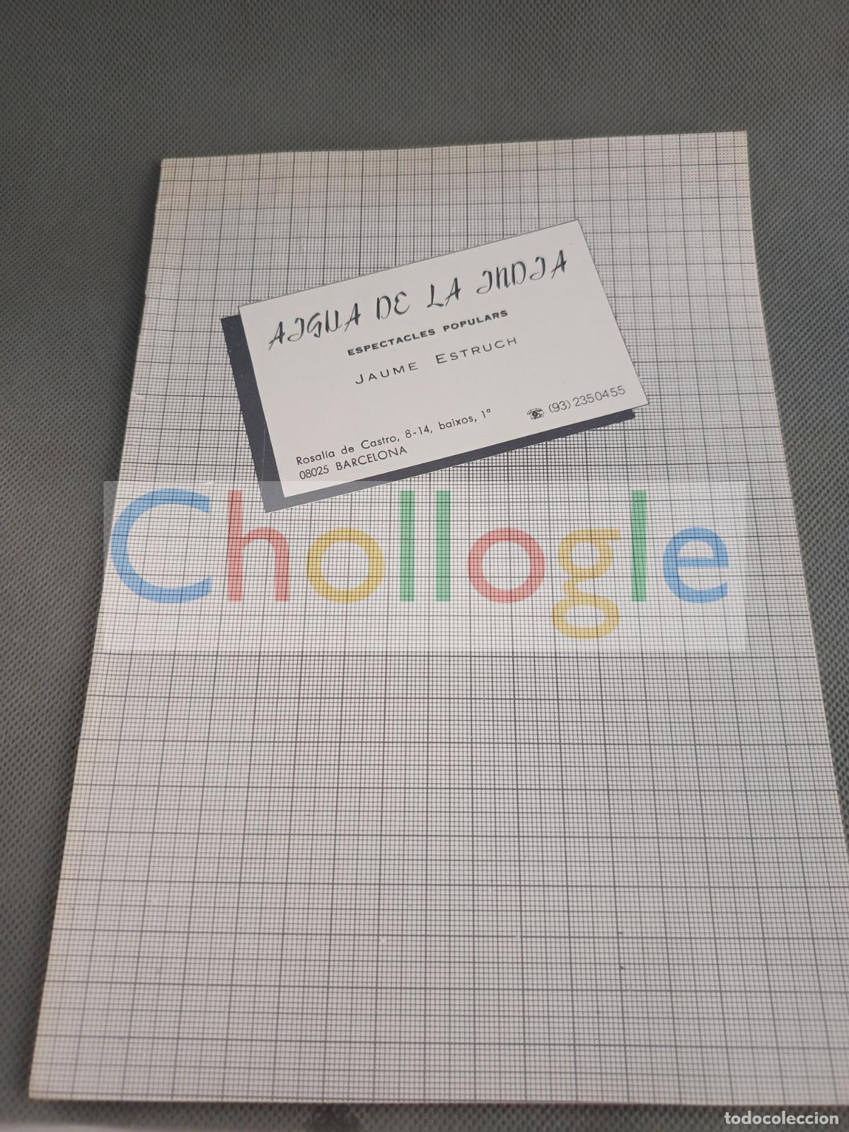 Coleccionismo: Catalogo Aigua de la India agencia espectaculos a&ntilde;os 80 carrilet los ritmos grup fils