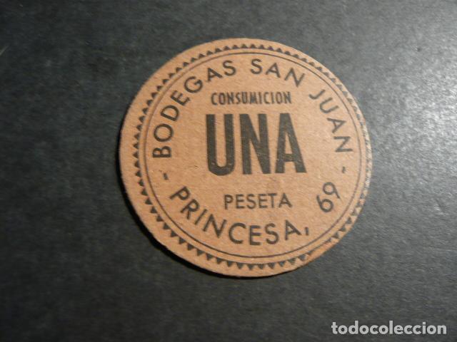 Collectionnisme: BODEGAS SAN JUAN MADRID CARTON VALE UNA CONSUMICION