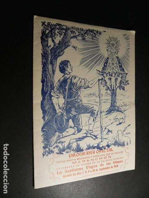 Collectionnisme: MARANCHON GUADALAJARA PROGRAMA FIESTAS VIRGEN DE LOS OLMOS 1958