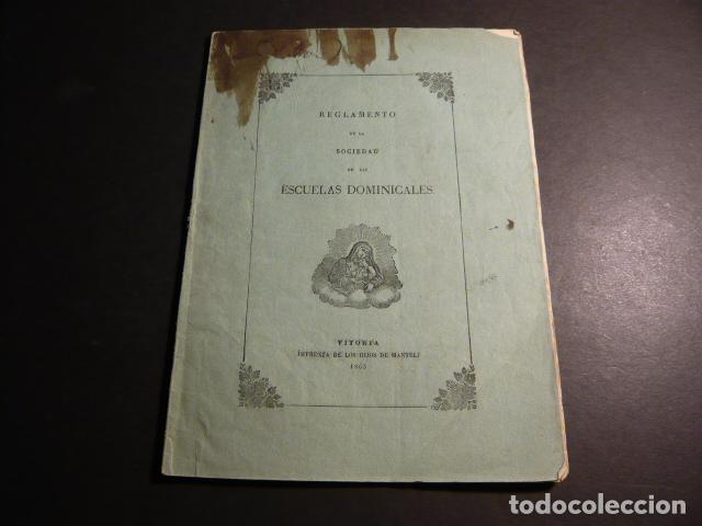Sammelleidenschaft Papier: VITORIA 1863 REGLAMENTO DE LA SOCIEDAD DE LAS ESCUELAS DOMINICALES