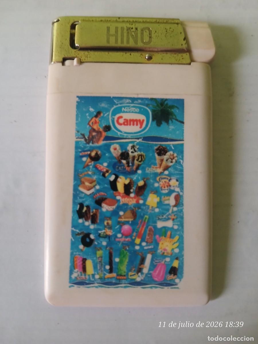 Coleccionismo: Encendedor HINO. Helados &rdquo;Camy&rdquo;.