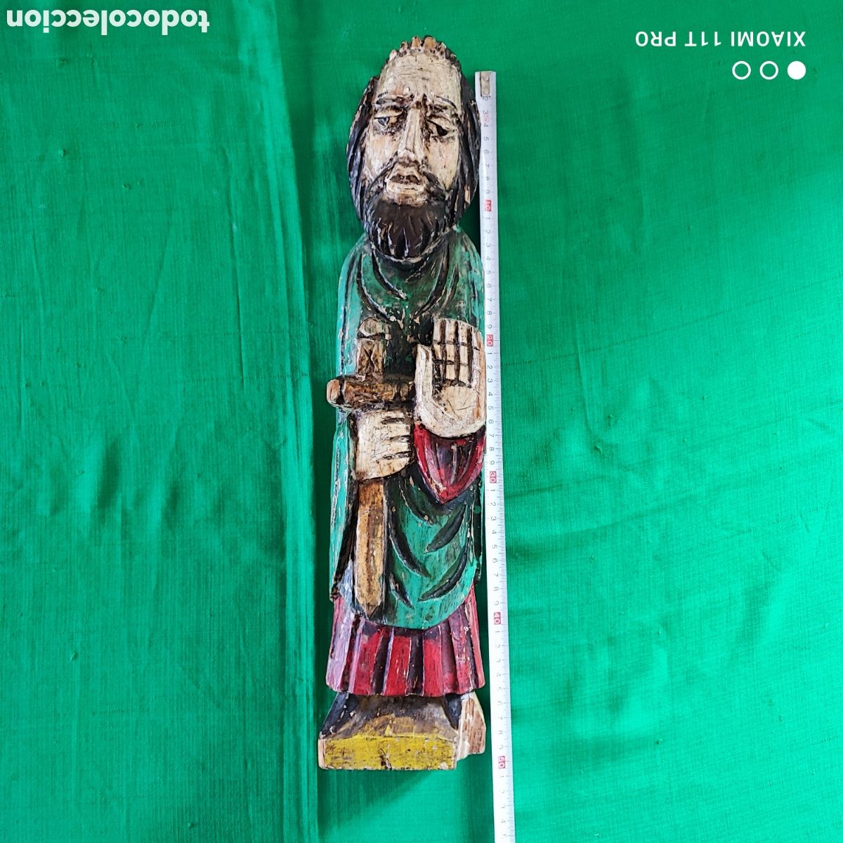Coleccionismo: Talla madera San Pablo. - Foto 2