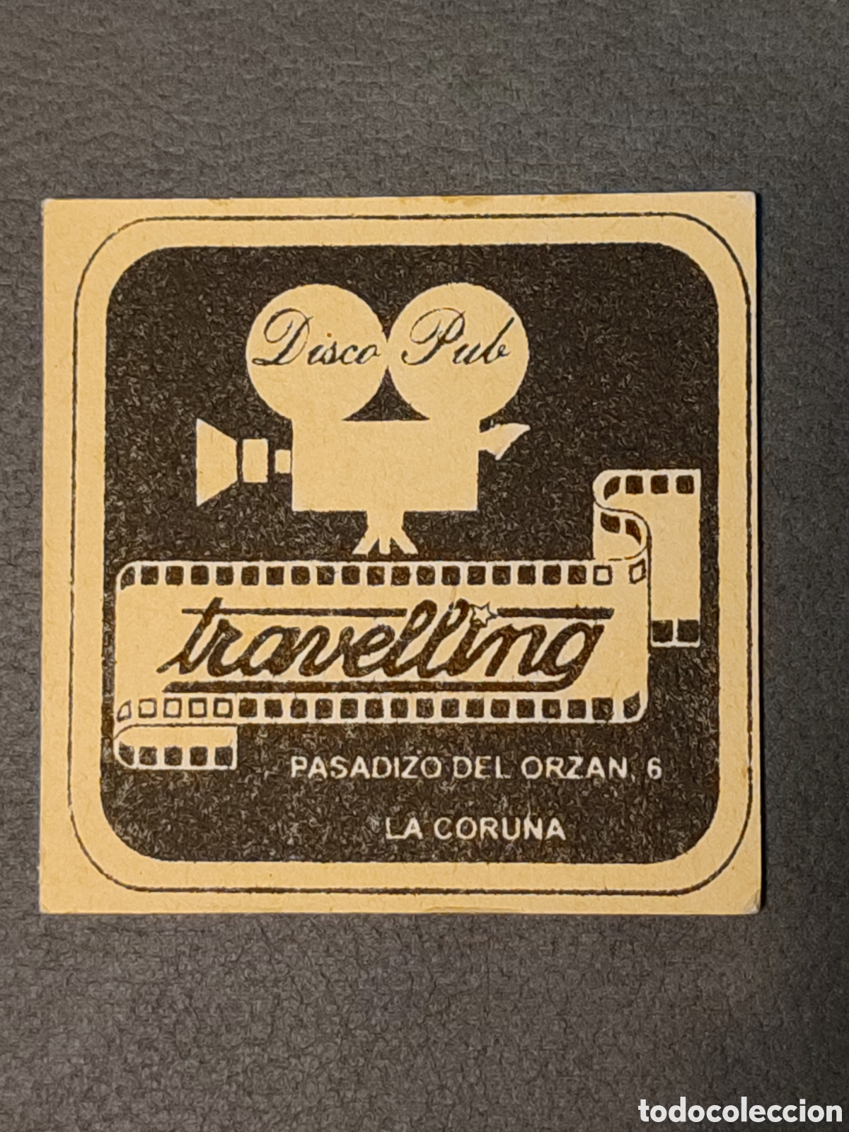 Coleccionismo: Posavaso Disco PUB Travelling A CORU&Ntilde;A
