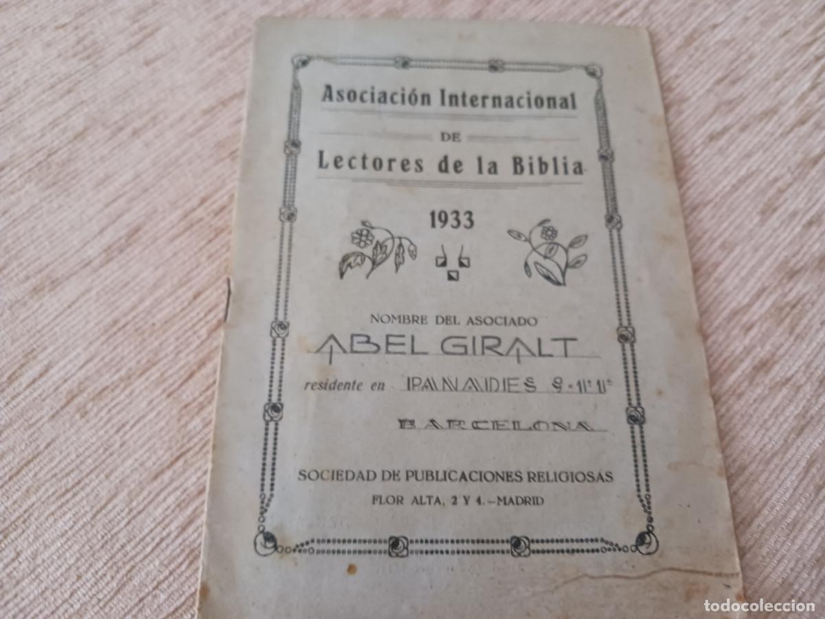 Coleccionismo: asociacion internacional de lectores de la biblia, 1933