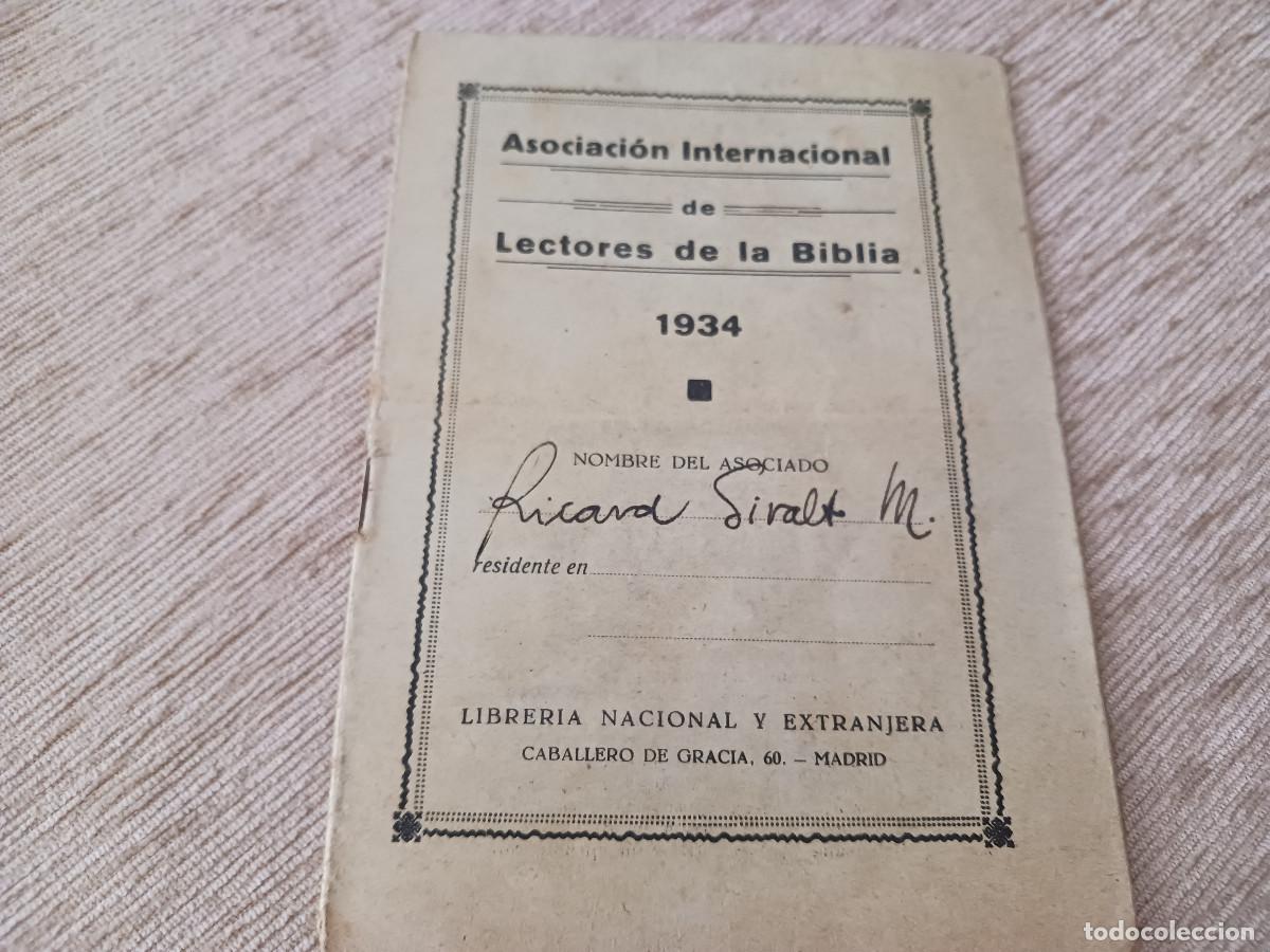 Coleccionismo: asociacion internacional de lectores de la biblia, 1934