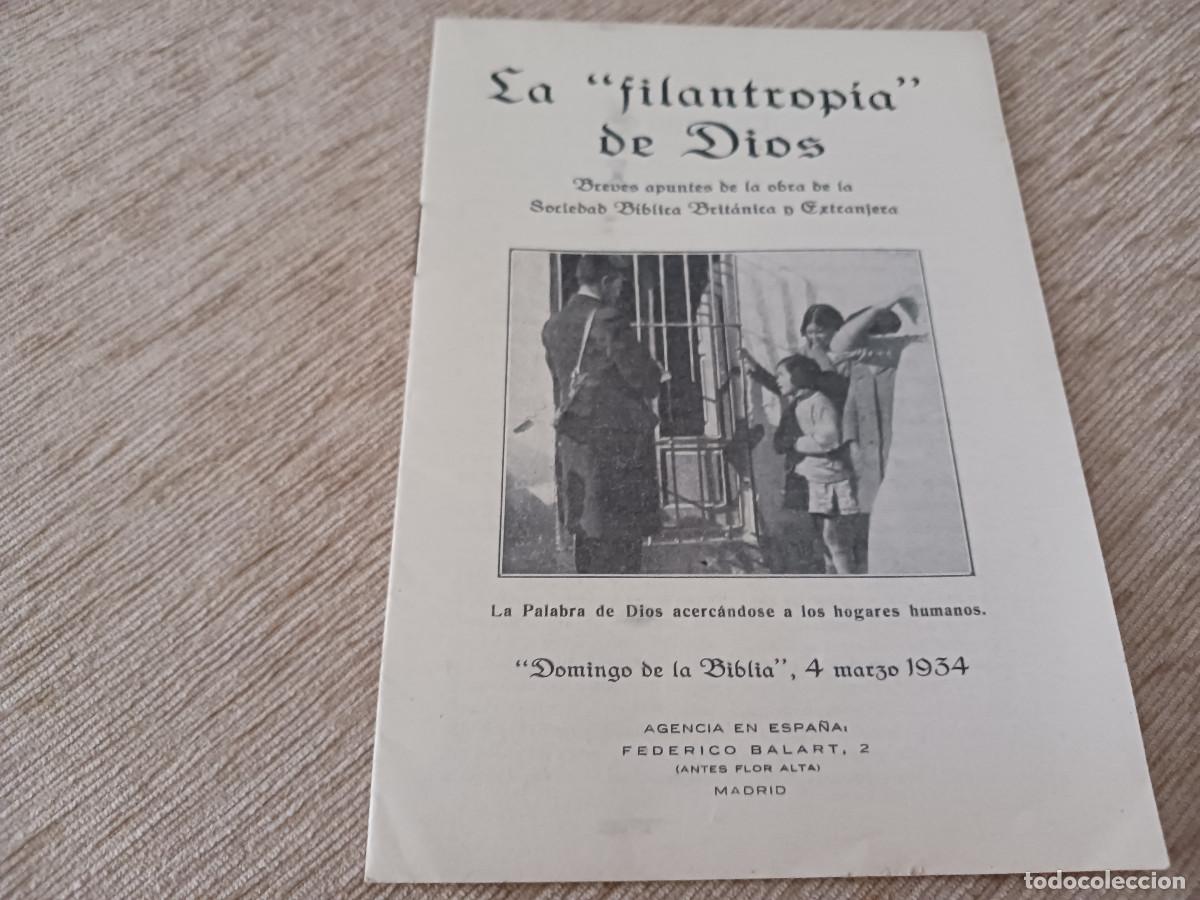 Coleccionismo: revista evangelica, domingo de la biblia, 1934
