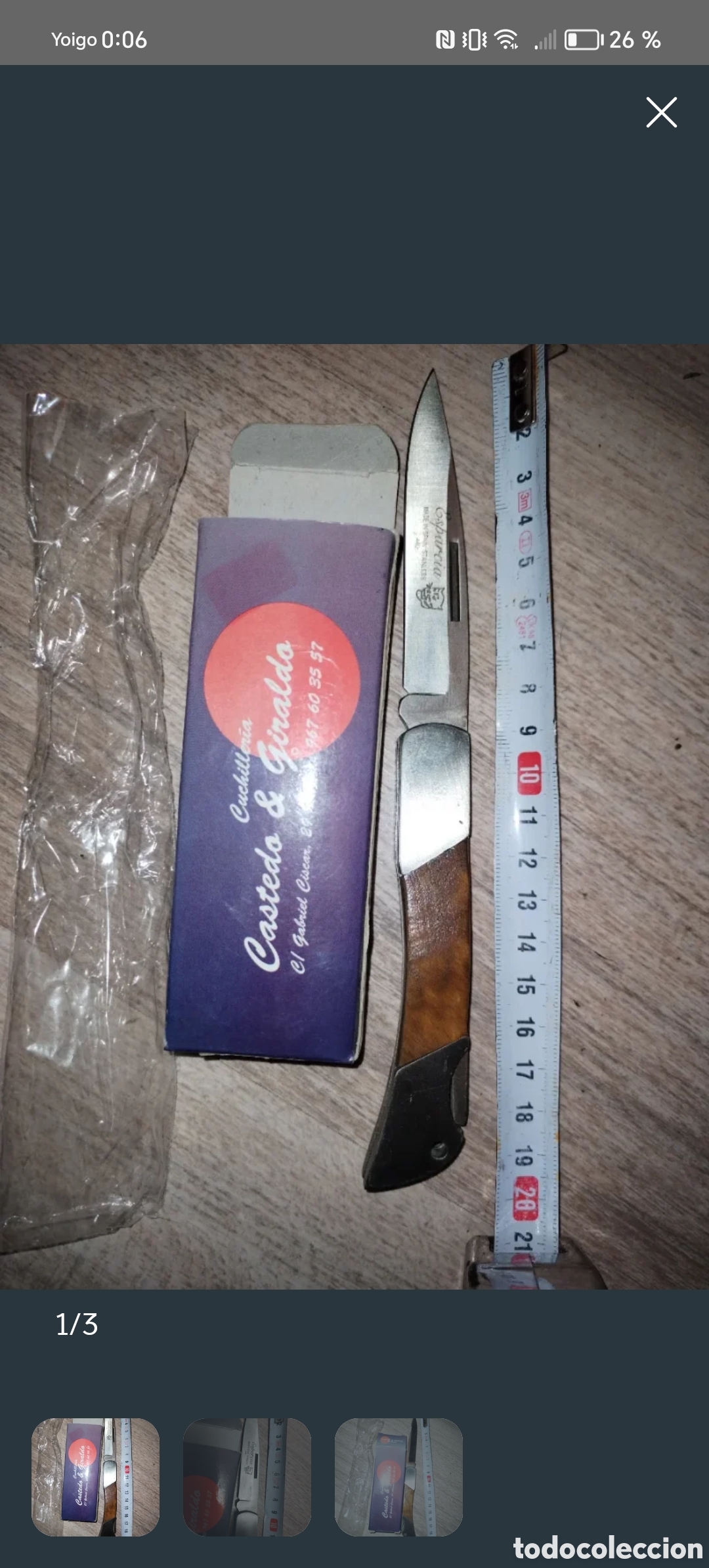 Coleccionismo: Navaja esparcia albacete