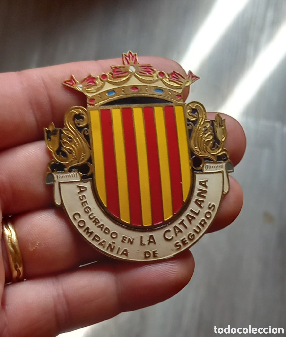 Coleccionismo: ADORNO O PLACA SEGUROS LA CATALANA