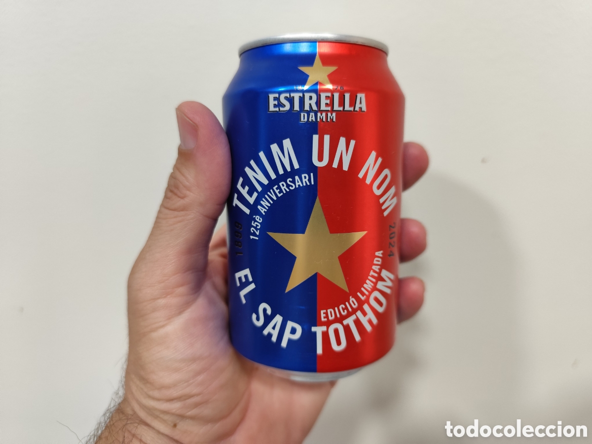 Coleccionismo: Lata vacia, Estrella Dam FC.Barcelona 125 Aniversario