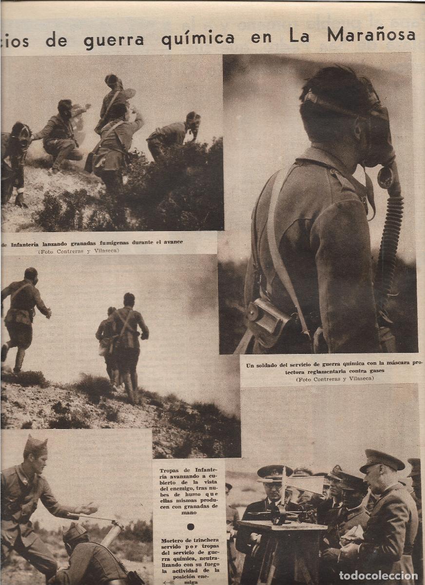 Coleccionismo: A&Ntilde;O 1933 RECORTE PRENSA EJERCICIOS DE GUERRA QUIMICA EN LA MARA&Ntilde;OSA MASCARA ANTI GAS
