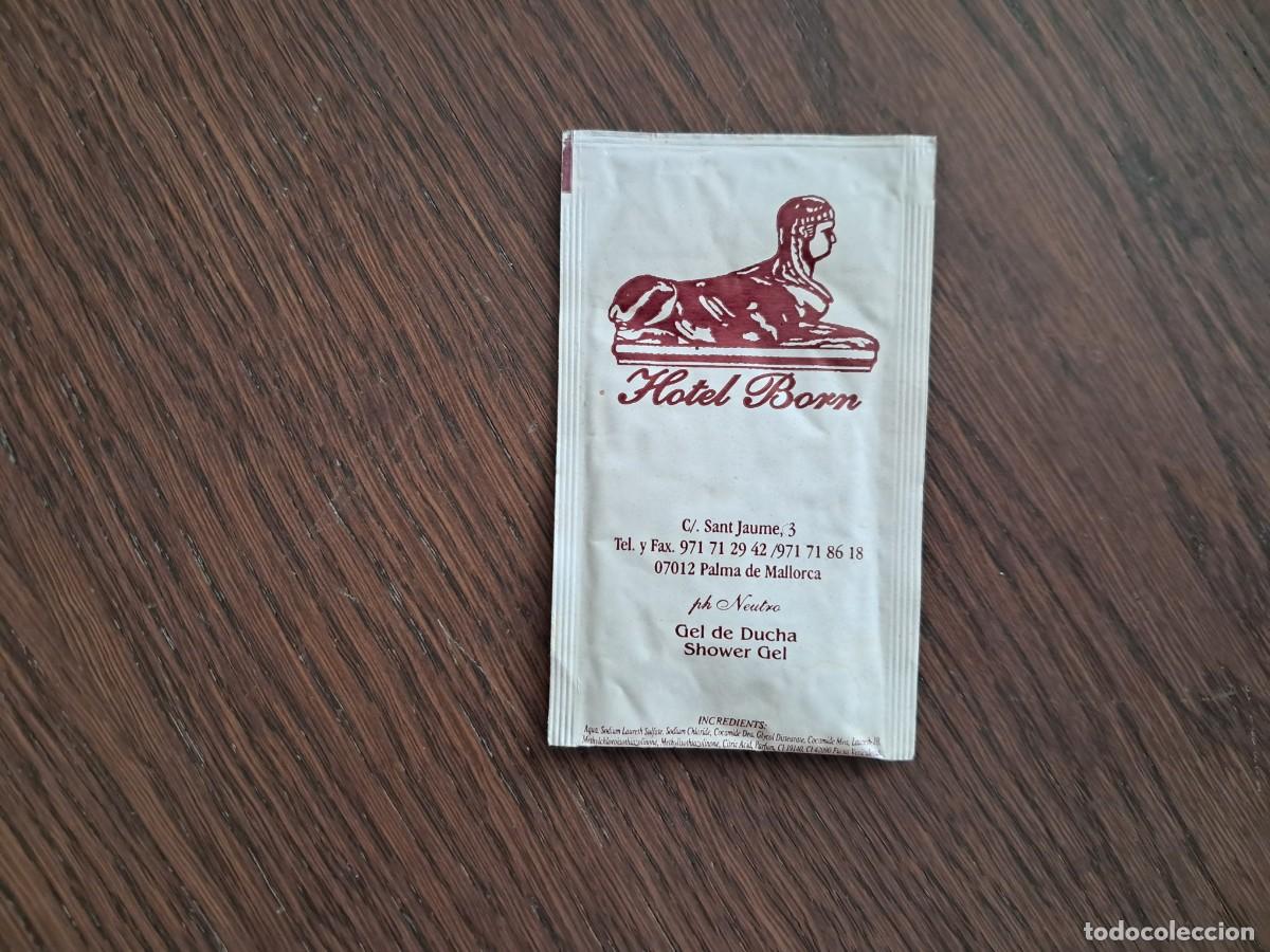Coleccionismo: gel de ducha publicitario, hotel Born, Palma de Mallorca.