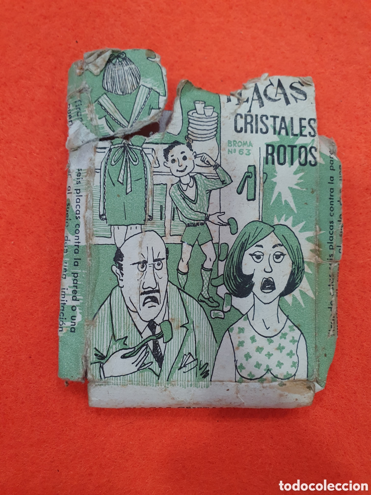 Collectionnisme: Art&iacute;culo de broma placas Carnaval Cristales rotos. (L128)
