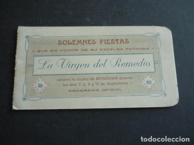 Collecting paper: MONOVAR ALICANTE PROGRAMA FIESTAS VIRGEN DEL REMEDIO 1919