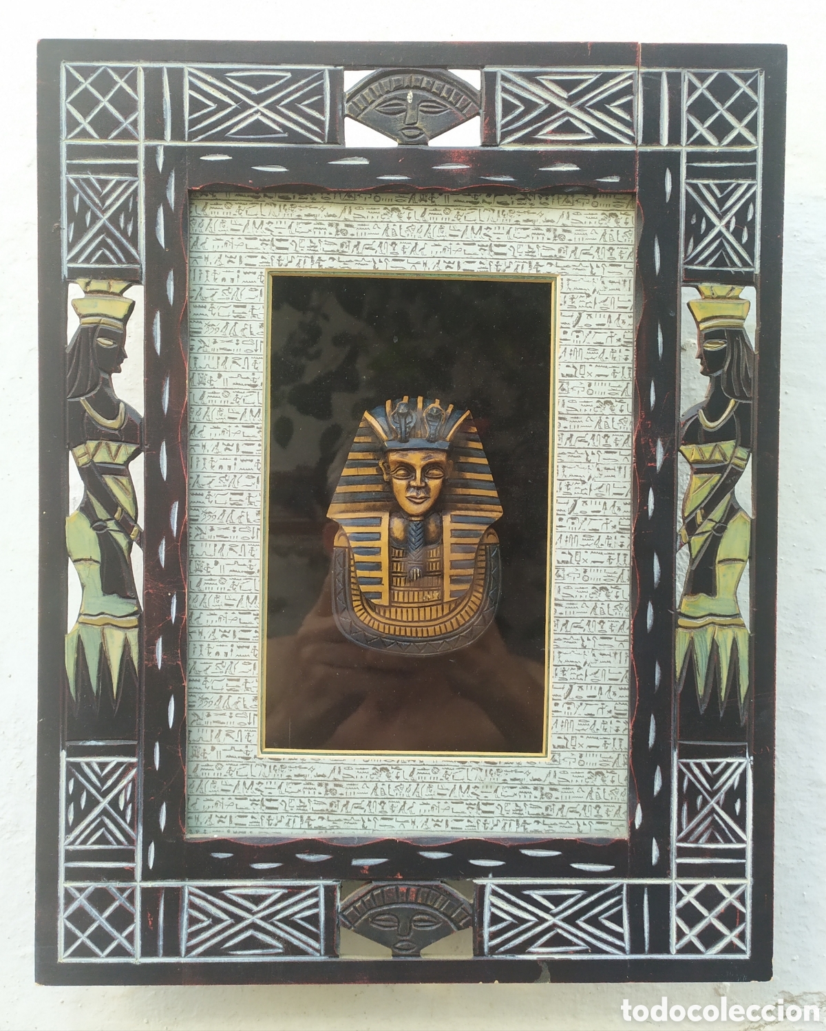 Coleccionismo: Bonito cuadro con motivos del antiguo Egipto, mide 38x30 cm.
