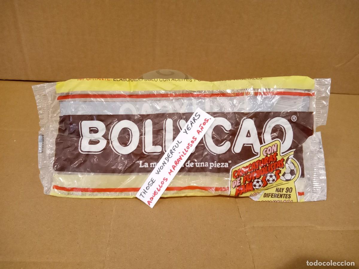 Coleccionismo: ENVOLTORIO PAQUETE ENVASE PL&Aacute;STICO BOLLYCAO PANRICO CARICATURAS DE FUTBOLISTAS FAMOSOS 1991 OG VTG