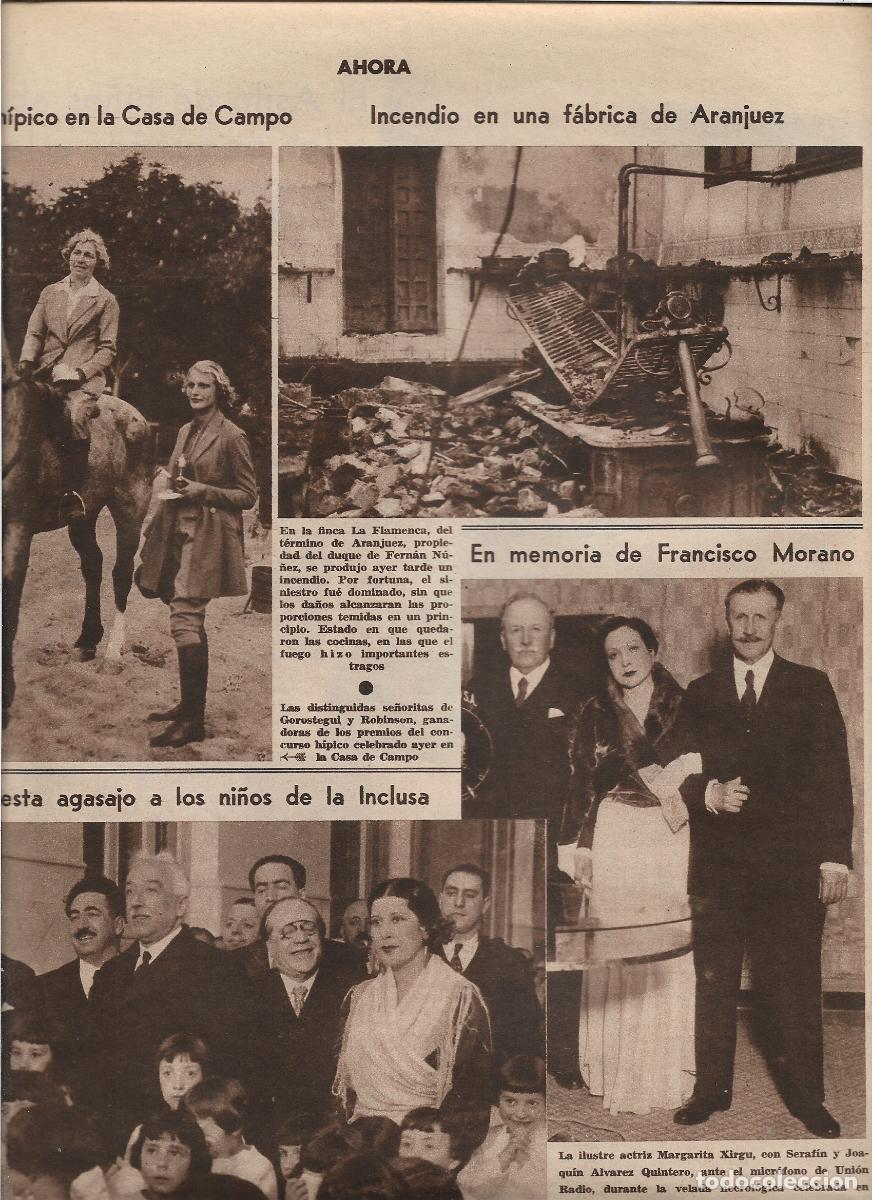 Coleccionismo: A&Ntilde;O 1933 RECORTE PRENSA ARANJUEZ INCENDIO FABRICA FINCA LA FLAMENCA DUQUE FERNAN NU&Ntilde;EZ