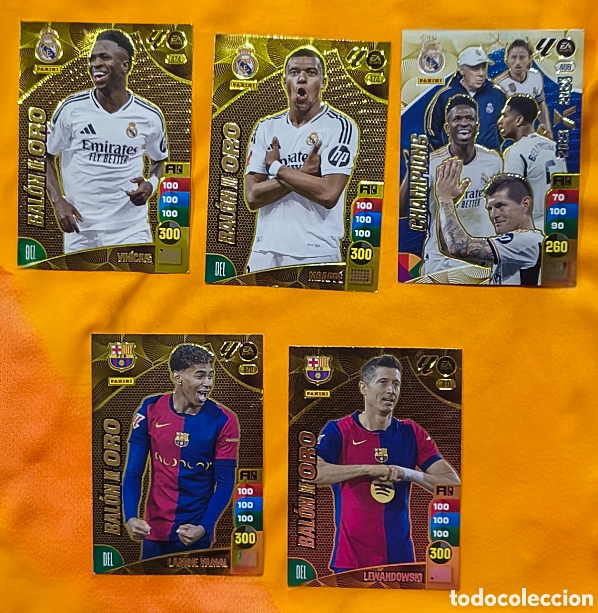 Coleccionismo: Lote 5 Cartas TOP Adrenalyn XL 24/25 - Balones Oro