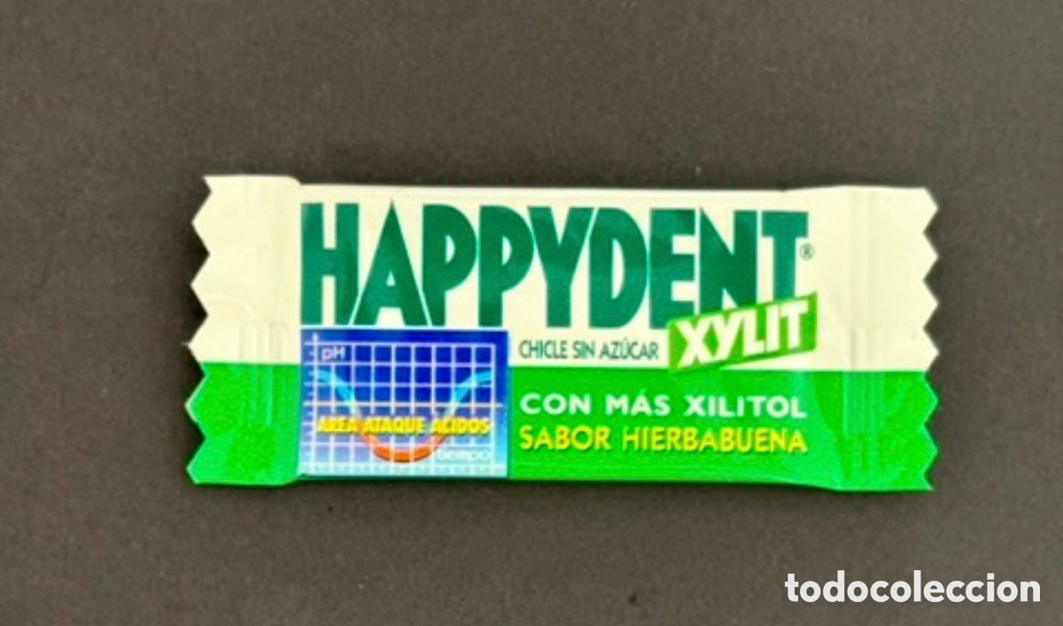 Coleccionismo: Chicle Vintage Happydent Xylit Hierbabuena - A&ntilde;os 2000 - Intacto y Precintado (Coleccionismo)