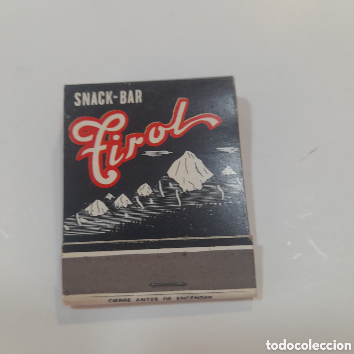 Coleccionismo: Caja de cerillas Snack Bar Tirol de Burgos