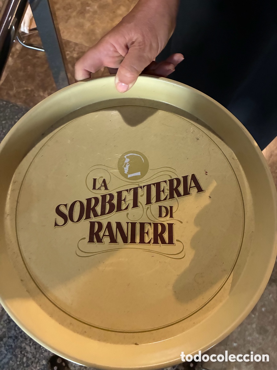 Collectionnisme: BANDEJA VINTAGE MET&Aacute;LICA - La Sorbetteria di Ranieri (A&ntilde;os 80/90)