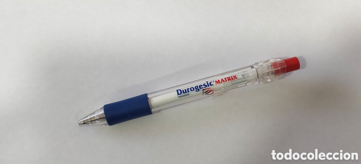Coleccionismo: BOLIGRAFO COLECCI&Oacute;N PUBLICIDAD FARMACIA LABORATORIOS MEDICAMENTOS DUROGESIC MATRIX COMO NUEVO