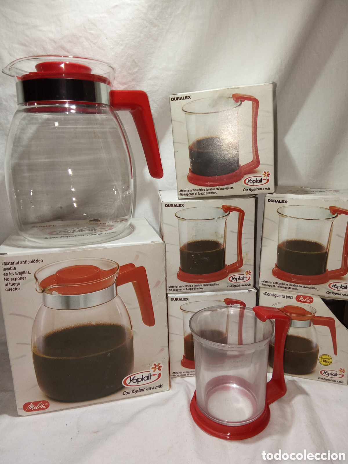 Collecting: JUEGO DE CAF&Eacute; OBSEQUIO DE YOPLAIT FABRICADO POR MELITTA A&Ntilde;OS 80 EN CAJAS