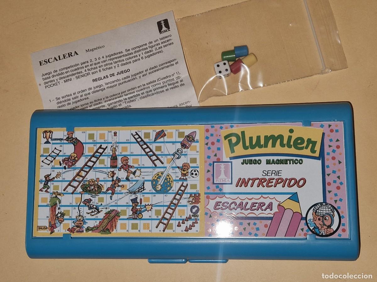 Coleccionismo: ANTIGUO PLUMIER / ESTUCHE ESCOLAR CON EL JUEGO ESCALERA MARCA RIMA DE LOS A&Ntilde;OS 80