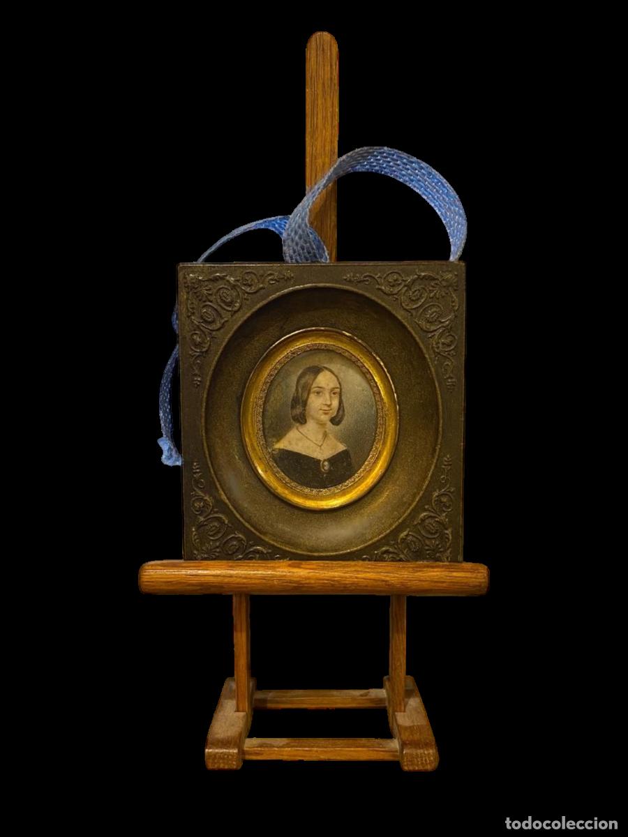 Coleccionismo: Escuela Francesa s.XIX &laquo;Retrato de Dama&raquo; Miniatura