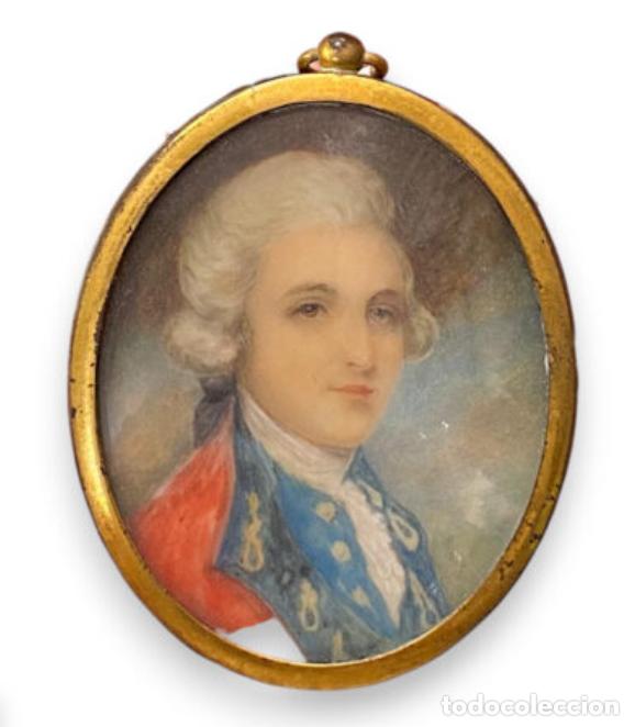 Coleccionismo: Escuela Francesa s.XIX &laquo;Retrato de Caballero&raquo; Miniatura