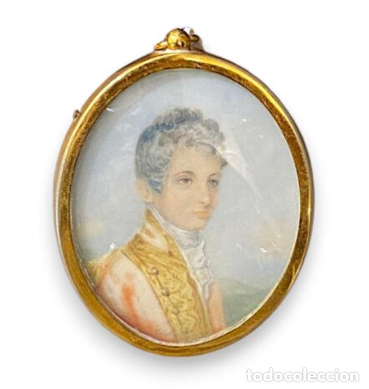 Coleccionismo: An&oacute;nimo s.XIX &laquo;Retrato de caballero&raquo; Miniatura
