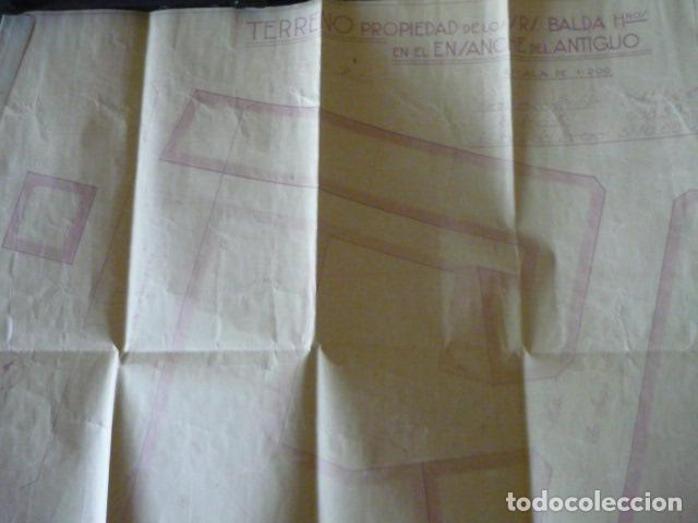 Collecting paper: SAN SEBASTIAN ENSANCHE DEL ANTIGUO TERRENO PROPIEDAD DE LOS SRES. BALDA PLANO 60 X 59 CM