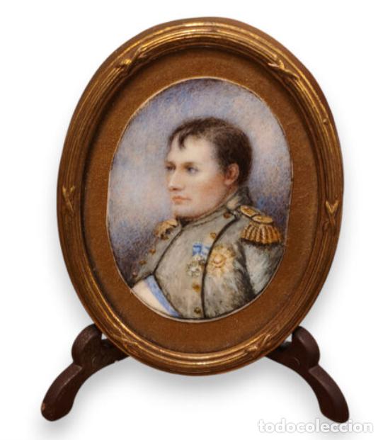 Coleccionismo: Escuela Francesa s.XIX &laquo;Napole&oacute;n Bonaparte&raquo; Miniatura